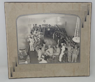 Military Photo w/ Coke Machine in Background