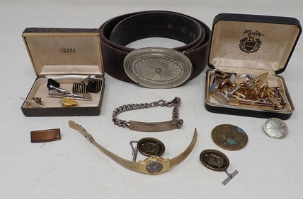 Cufflinks Belt Buckle Sterling Silver Bracelet