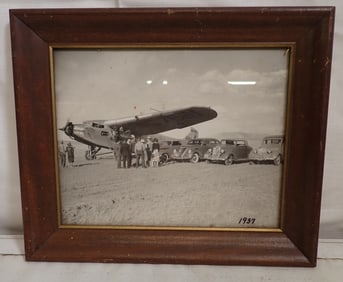 1937 Ford Airplane & Car Photograph