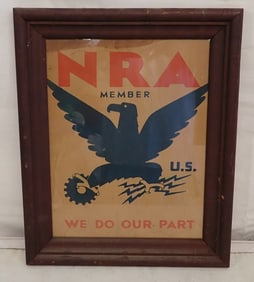 Framed NRA Member Poster / Sign