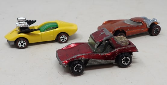3 Redline Hot Wheels