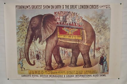 PT Barnum's Jumbo Circus Poster