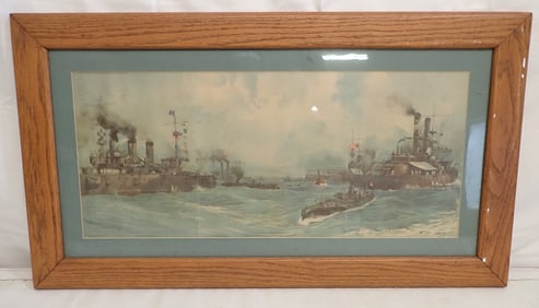 1898 Naval Demonstration Reuterdahl Litho