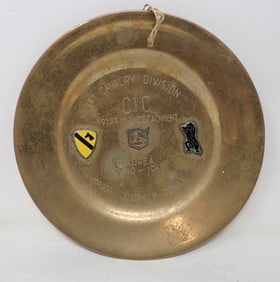 1st Calvary Division Brass Charger