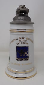 Tank Battalion Stein w/ Nude Lithophane