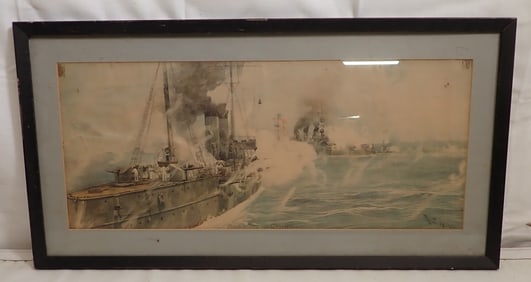 Reuterdahl Bombardment of Matanzas Lithograph