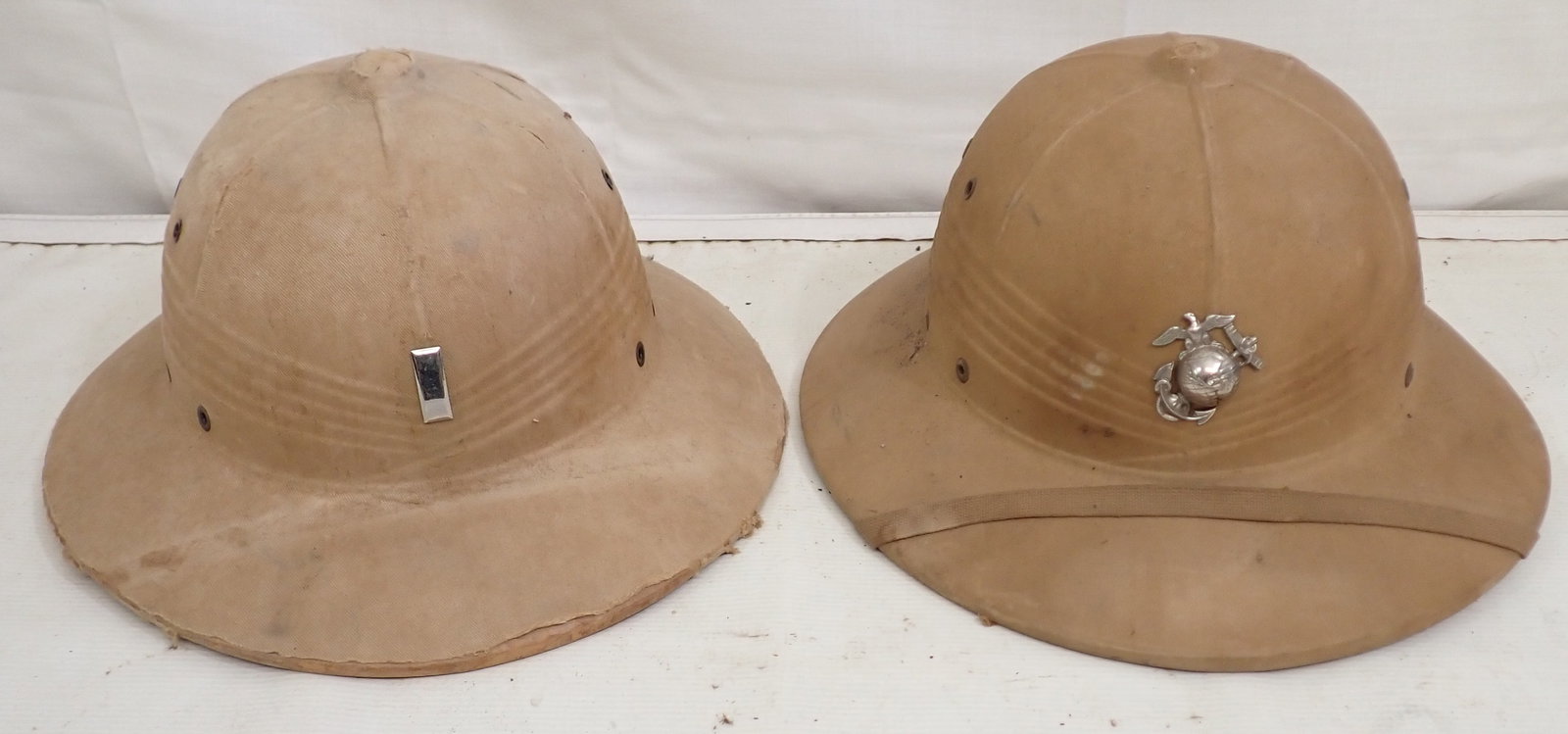 2 USMC Hats - Marine Sun Helmets (1 of 7)
