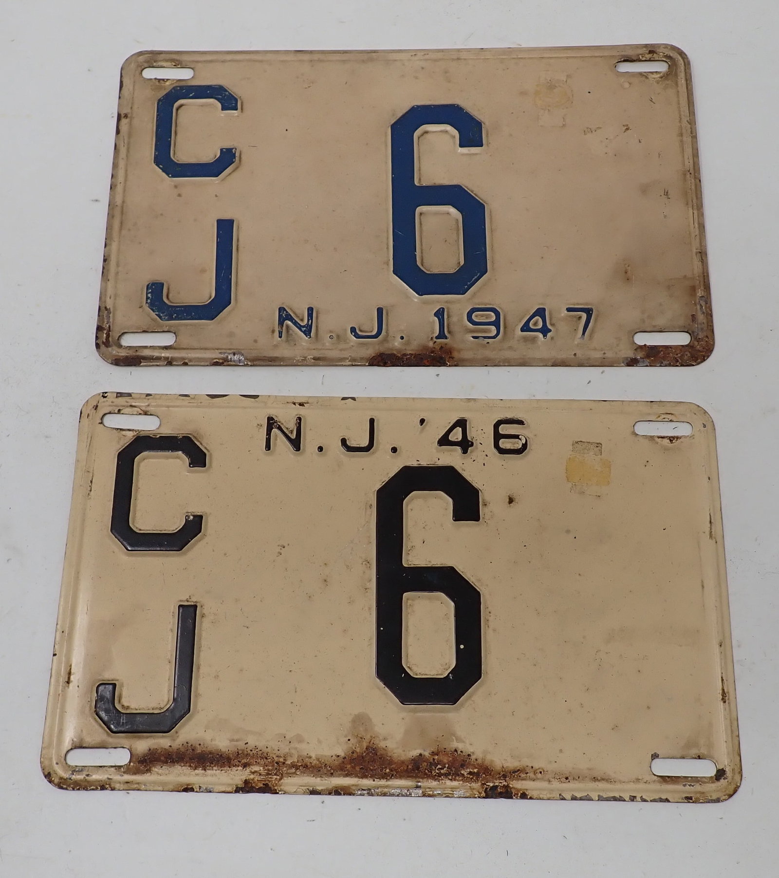 1946 1947 NJ License Plates (1 of 1)