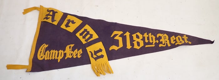 Camp Lee Army 318th Regt Pennant