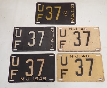 1940's New Jersey License Plates