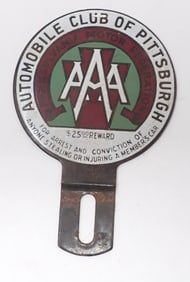 AAA Pennsylvania Motor Federation License Plate Topper
