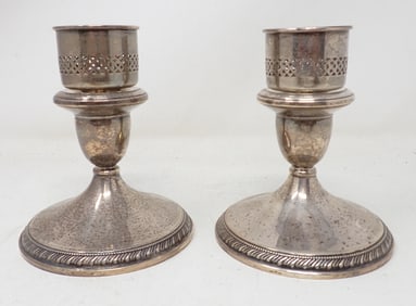 Cartier Sterling Silver Candle Holders 2593
