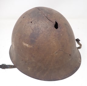 Army Helmet w/ Bullet Hole