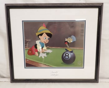 Dickie Jones Signed Pinocchio Sericel