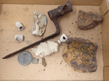 Misc Dug Items incl Civil War Bayonet