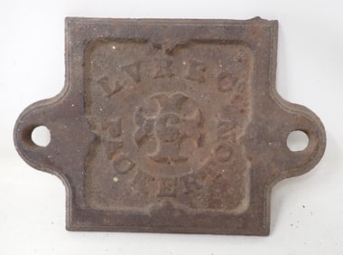 Lehigh Valley Railroad Puckerton Cast Iron Plaque