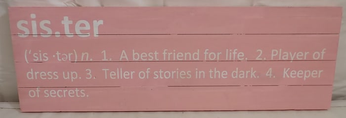 Wooden Sister Sign