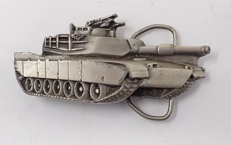 Anthony Irvin XMI Abrams Army Tank Pewter Belt Buckle