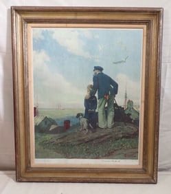 Norman Rockwell Outward Bound Signed Print