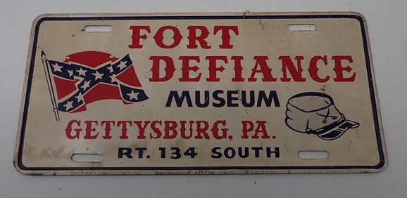 Fort Defiance Gettysburg Pa License Plate