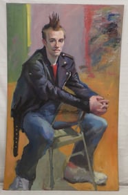 3 John Reilly Male Portrait Oil Paintings on Board