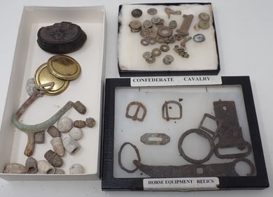 Confederate Calvary & Misc Dug Items