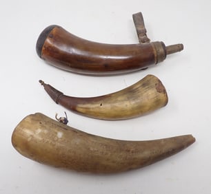 3 Powder Horns incl 1941 New York City Championship Rodeo