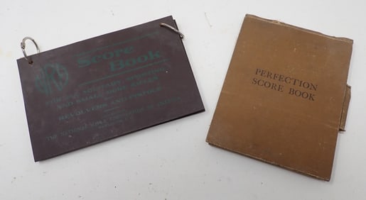 Pistol Revolver Scorebooks w/ Thompson Machine Gun Ad