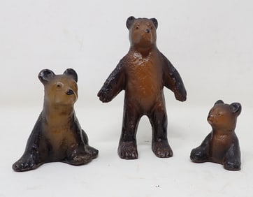 3 Cast Iron Bears