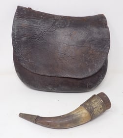 Leather Pouch & Powder Horn