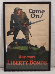 1918 Walter Whitehead Liberty Bonds Come On Poster
