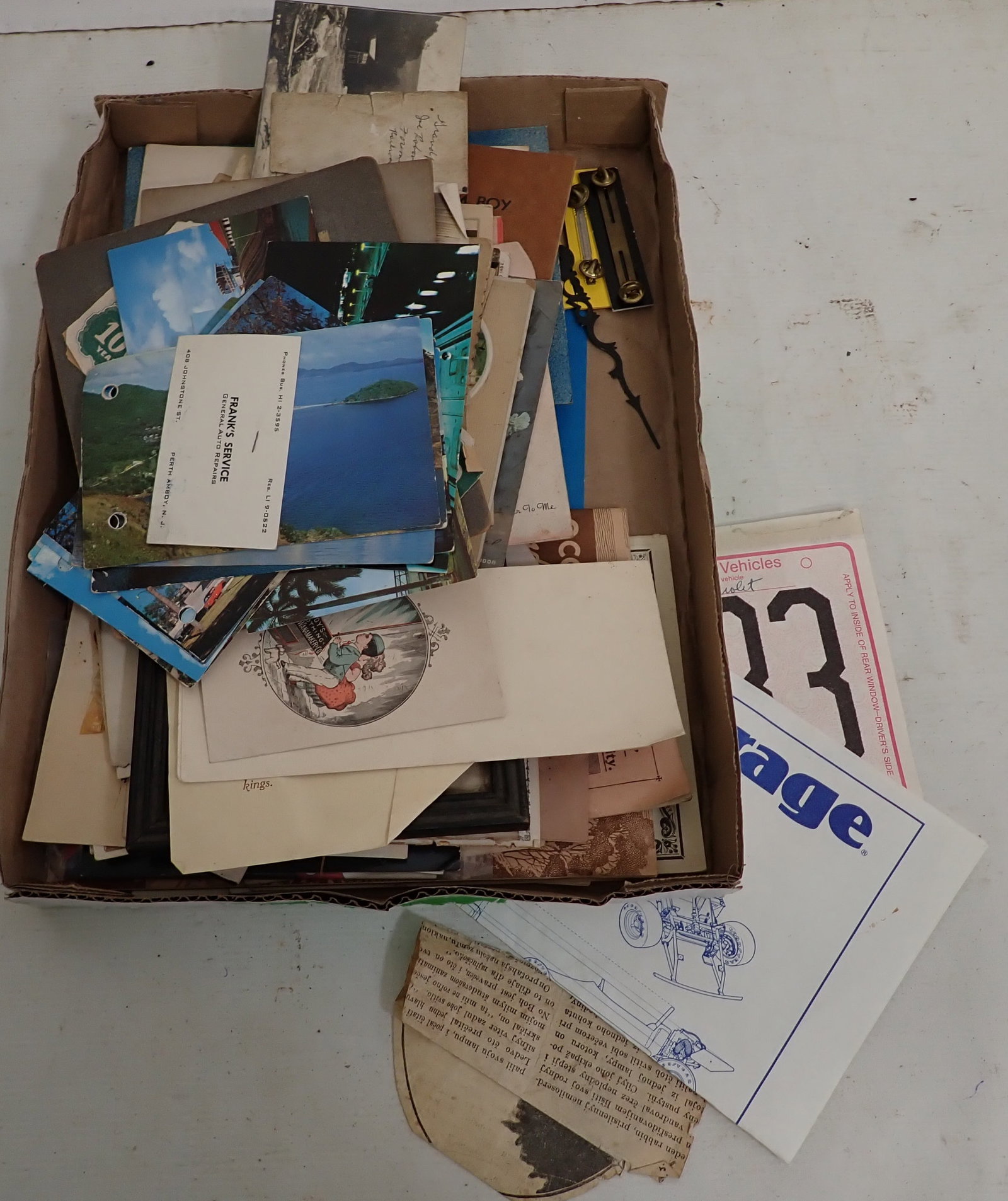 Box of Misc Ephemera: Getting all pictured