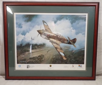 American Fighter Aces Signed Tex Hull & R. Grimmell