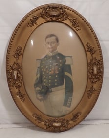 Soldier Print in Beveled Glass Frame
