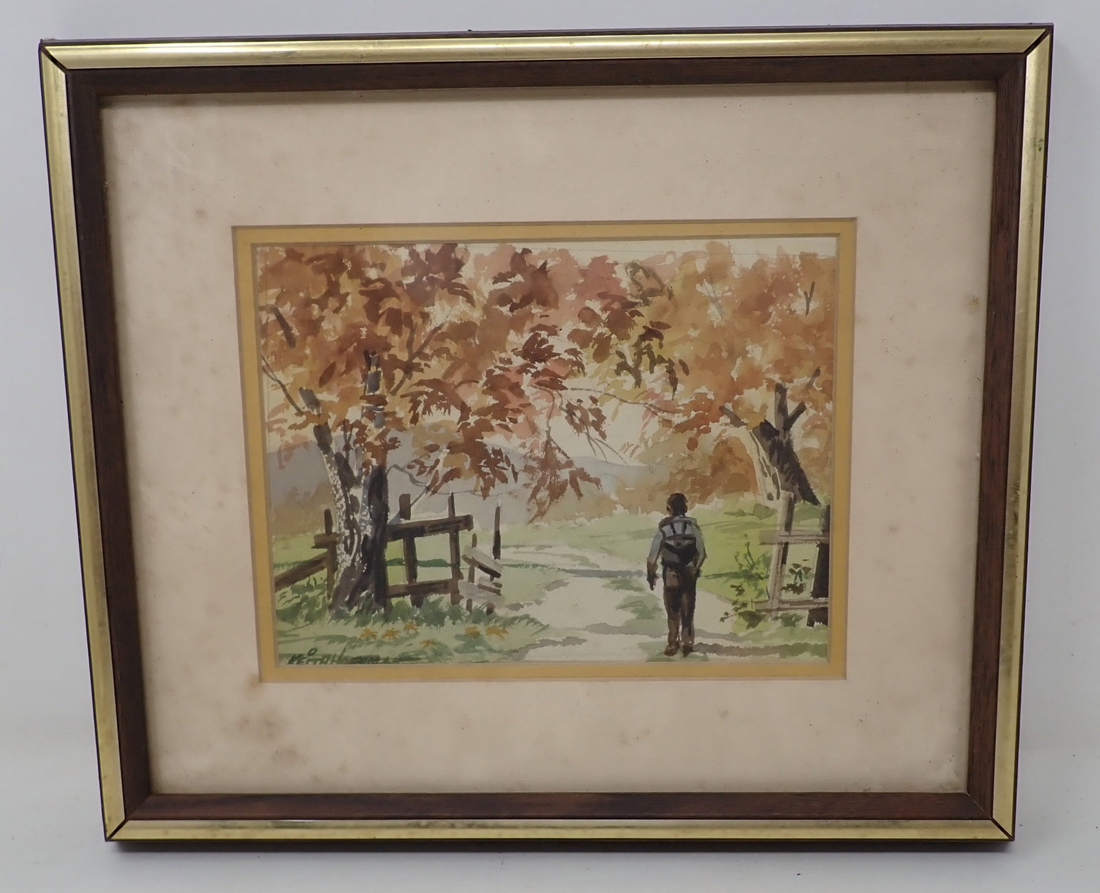 Signed Watercolor: Approx 11 1/4" x 13 1/2"