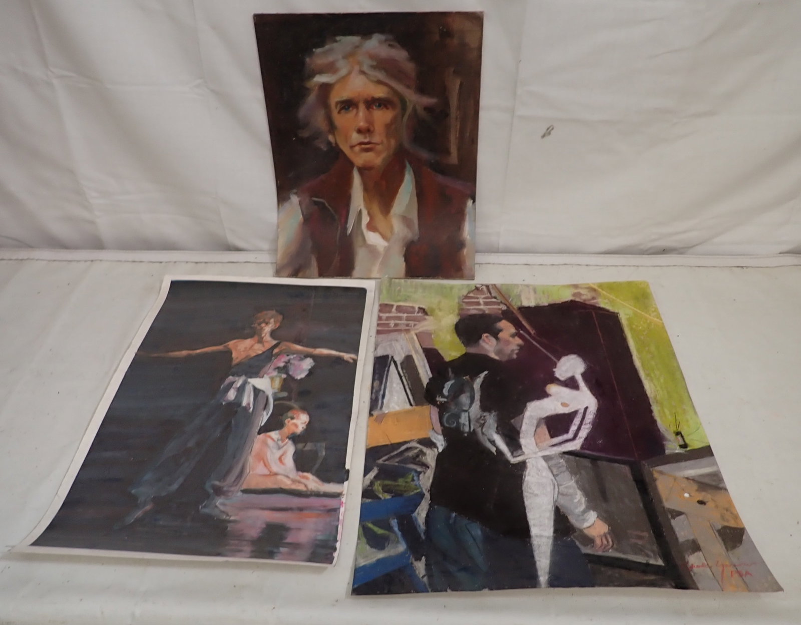 Rhoda Yanow Pastel Watercolor & Oil Painting: Largest is apprx 18 1/4" x 24"