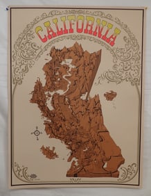 1968 Dave Schiller California Jefferson Airplane Poster