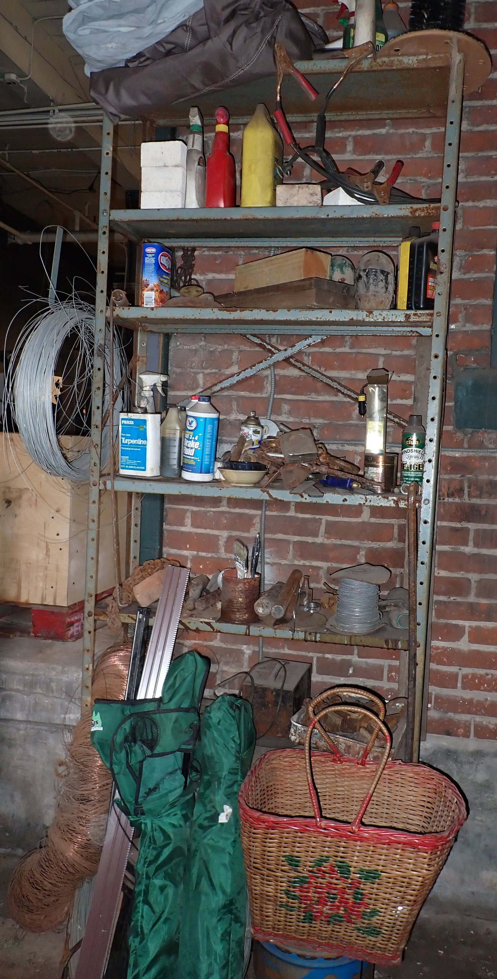 Shelf & Contents: Lot includes shelf, everything on it, and couple items pictured in front of it on the floor. Must take all ! No in house shipping !