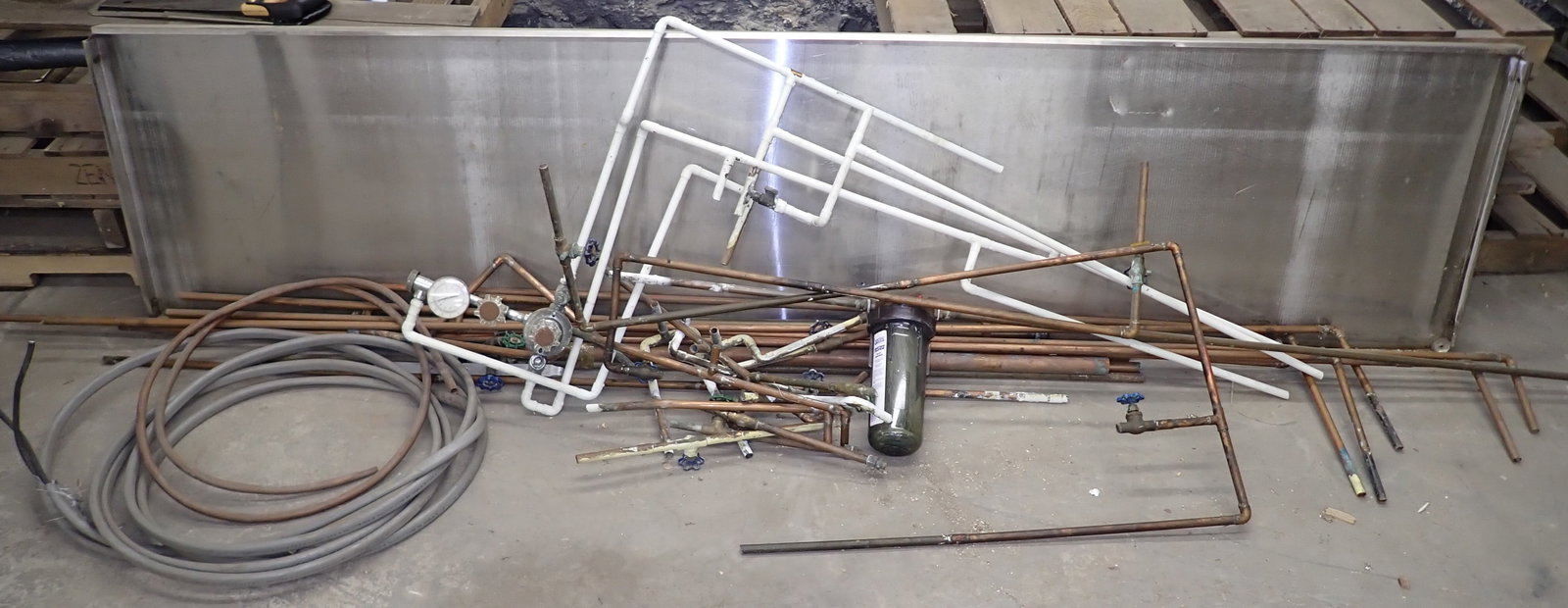 Scrap Copper & Stainless Steel Table Top (1 of 4)