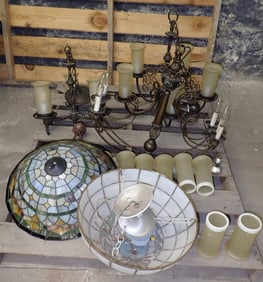 Chandeliers Hanging Stained Glass Lighting