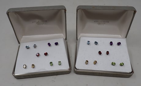 Sterling Silver Earrings w/ Stones