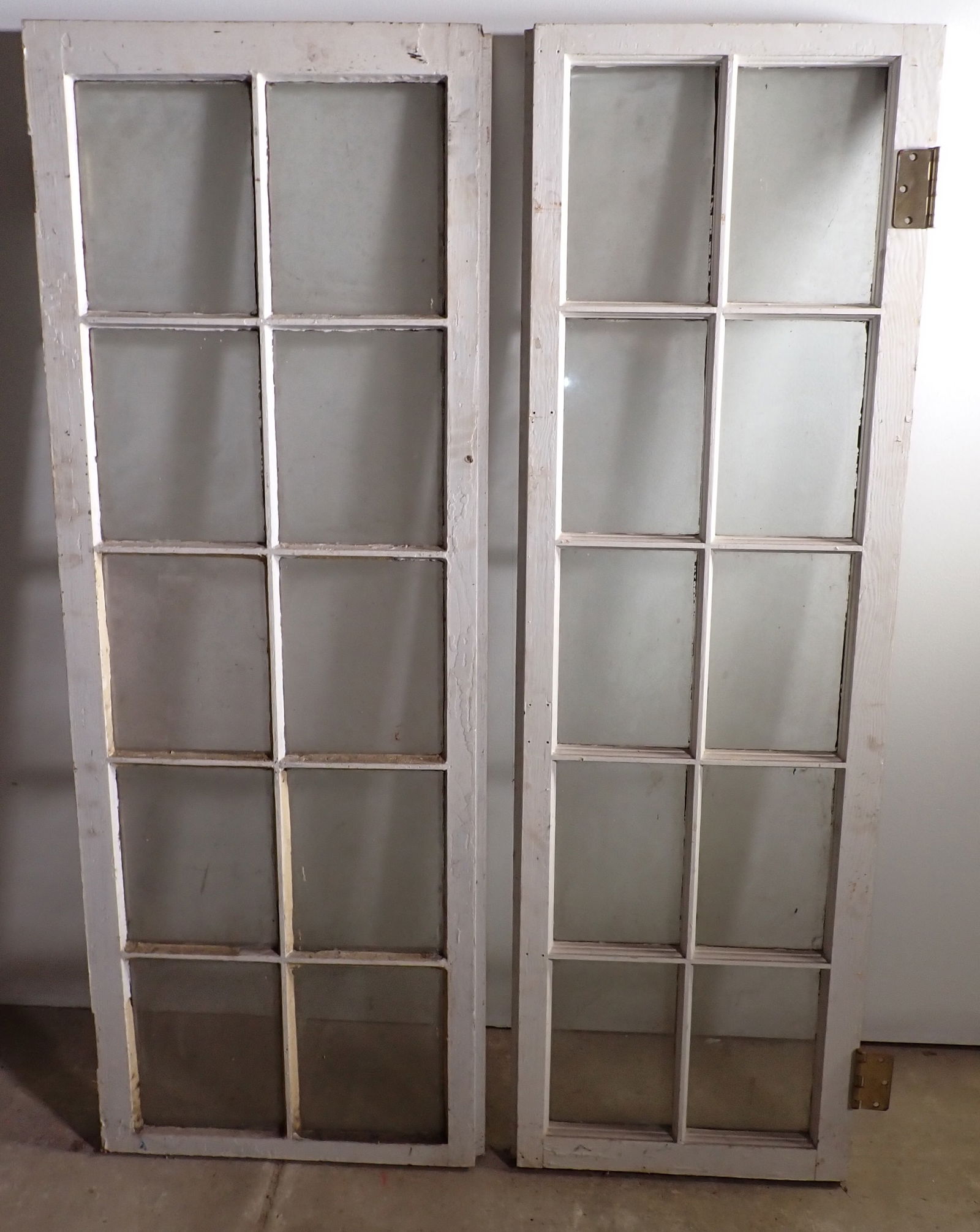 2 Ten Pane Windows: Left one is approx 21 3/4" x 60 1/2". No in house shipping ! All items need to be removed from the basement. There is a freight elevator , if needed.