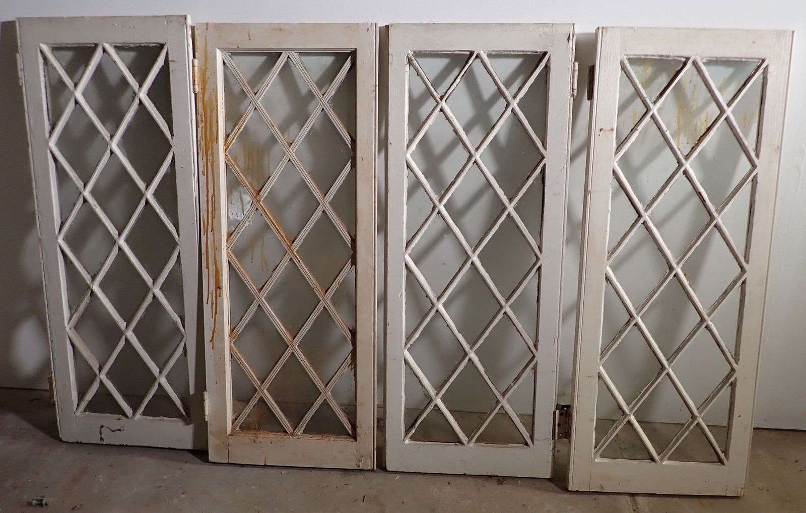 4 Windows: Apprx 16 1/2" x 41 3/4". No in house shipping ! All items need to be removed from the basement. There is a freight elevator , if needed.