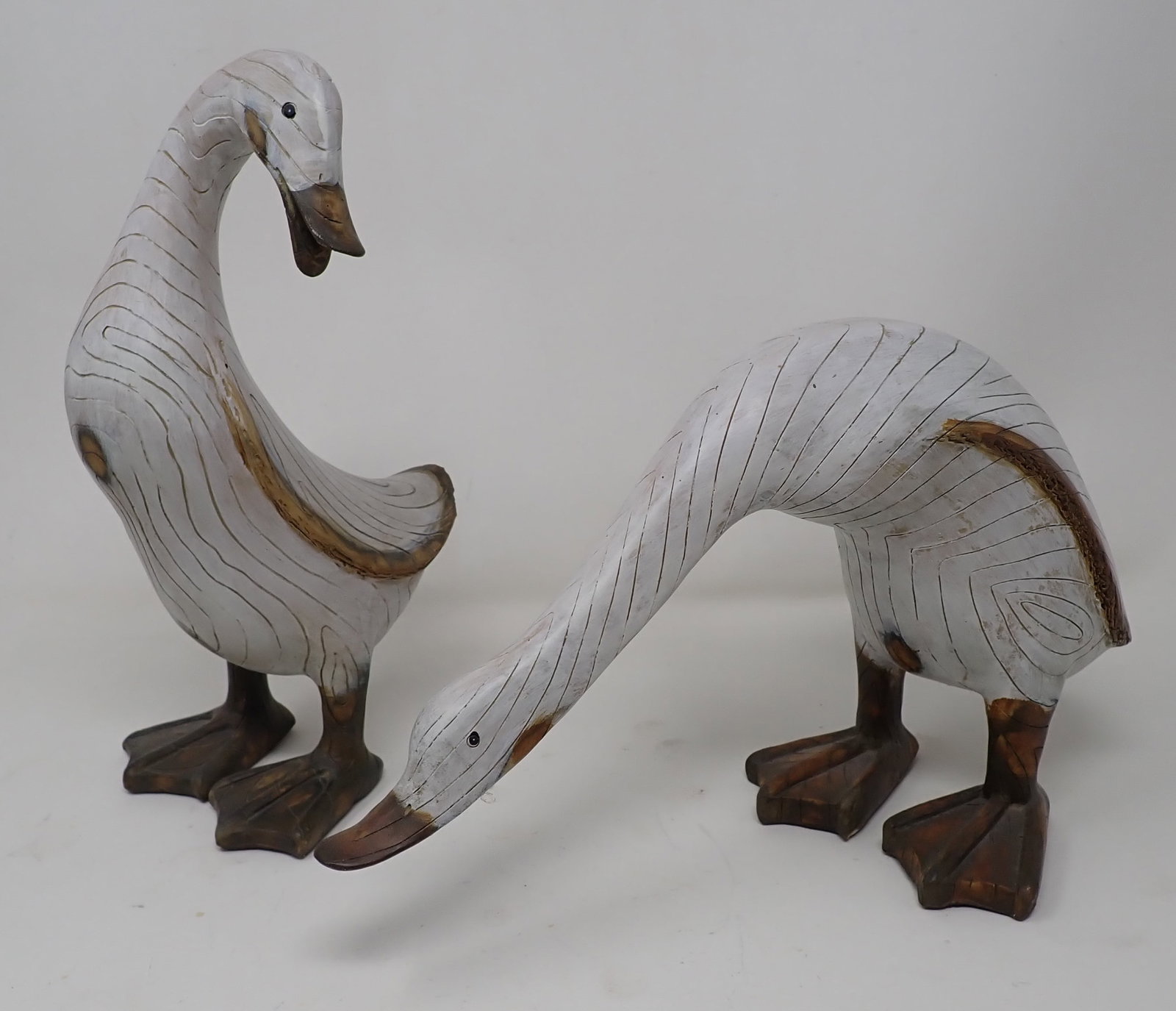 Resin Decorator Geese: Tallest is approx 10"