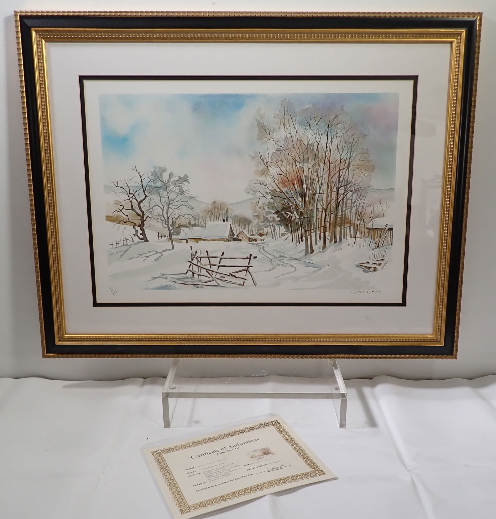 Daniel Lanoux Le Village en Hiver Lithograph (1 of 4)