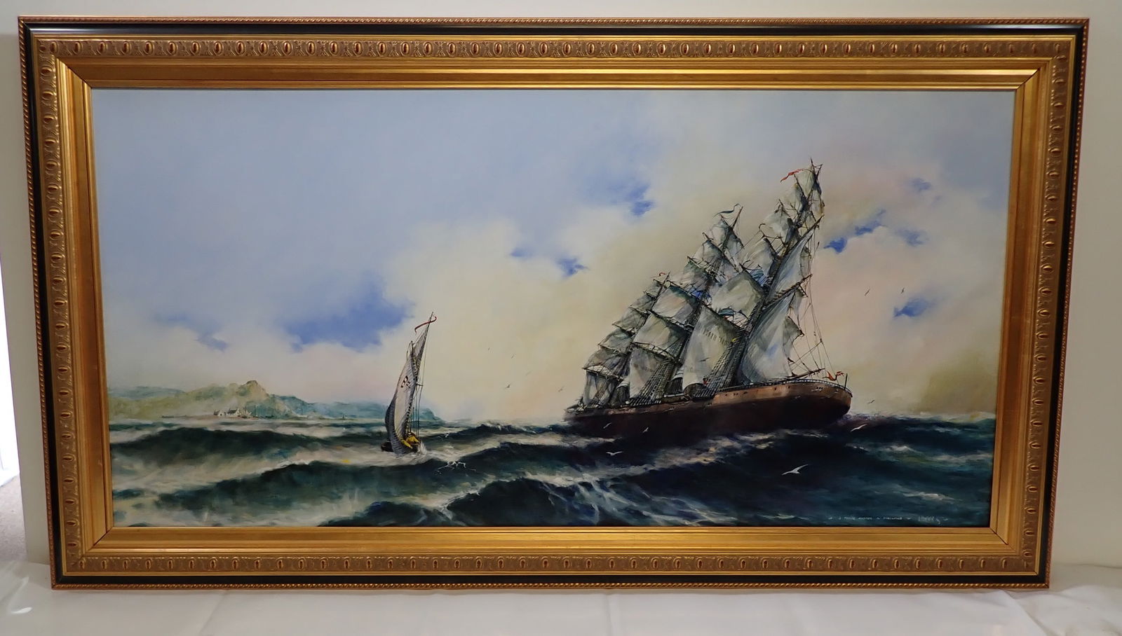 Forster Oil On Canvas Ship Painting Auction