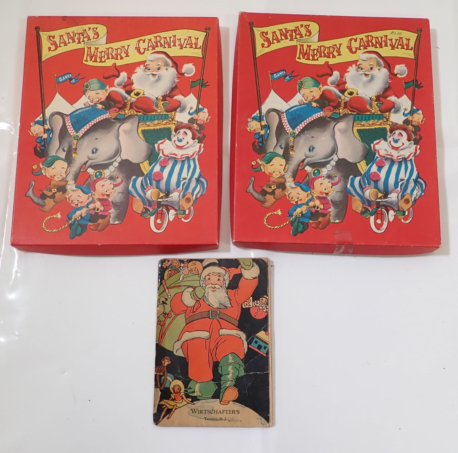 Two 1955 Dorothy King Santa's Merry Carnival Books (1 of 9)