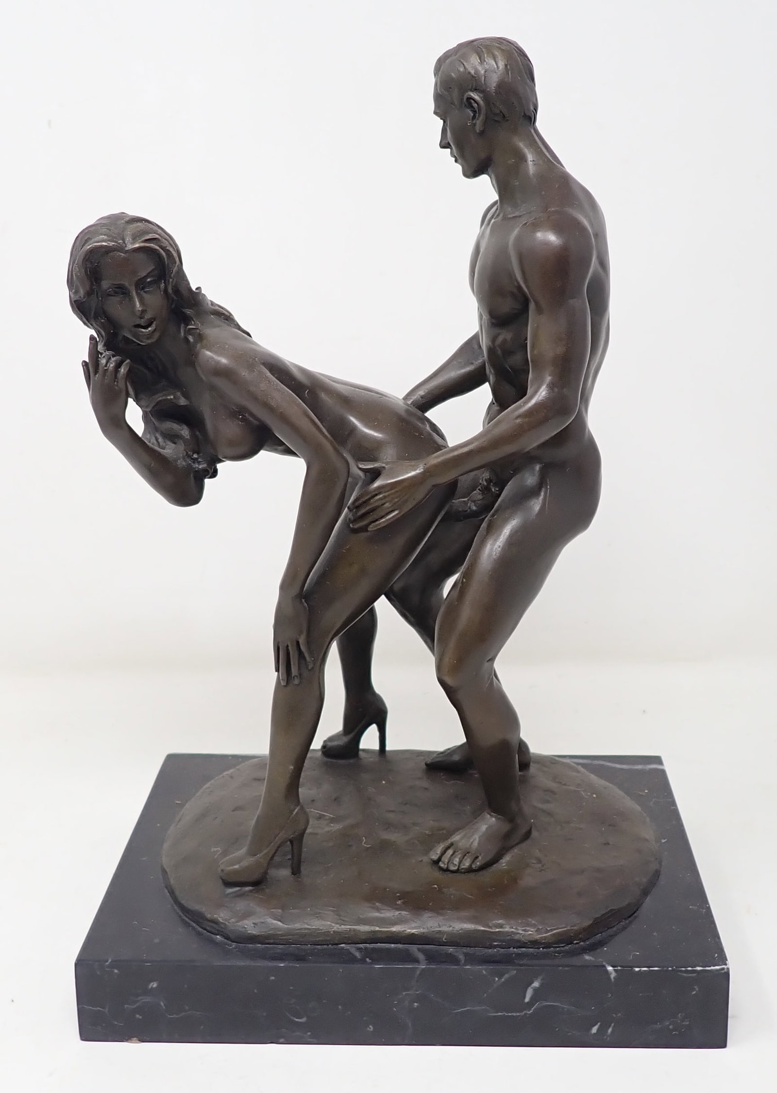 Mavchi Bronze Erotica Sculpture: Apprx 12 1/2" tall.