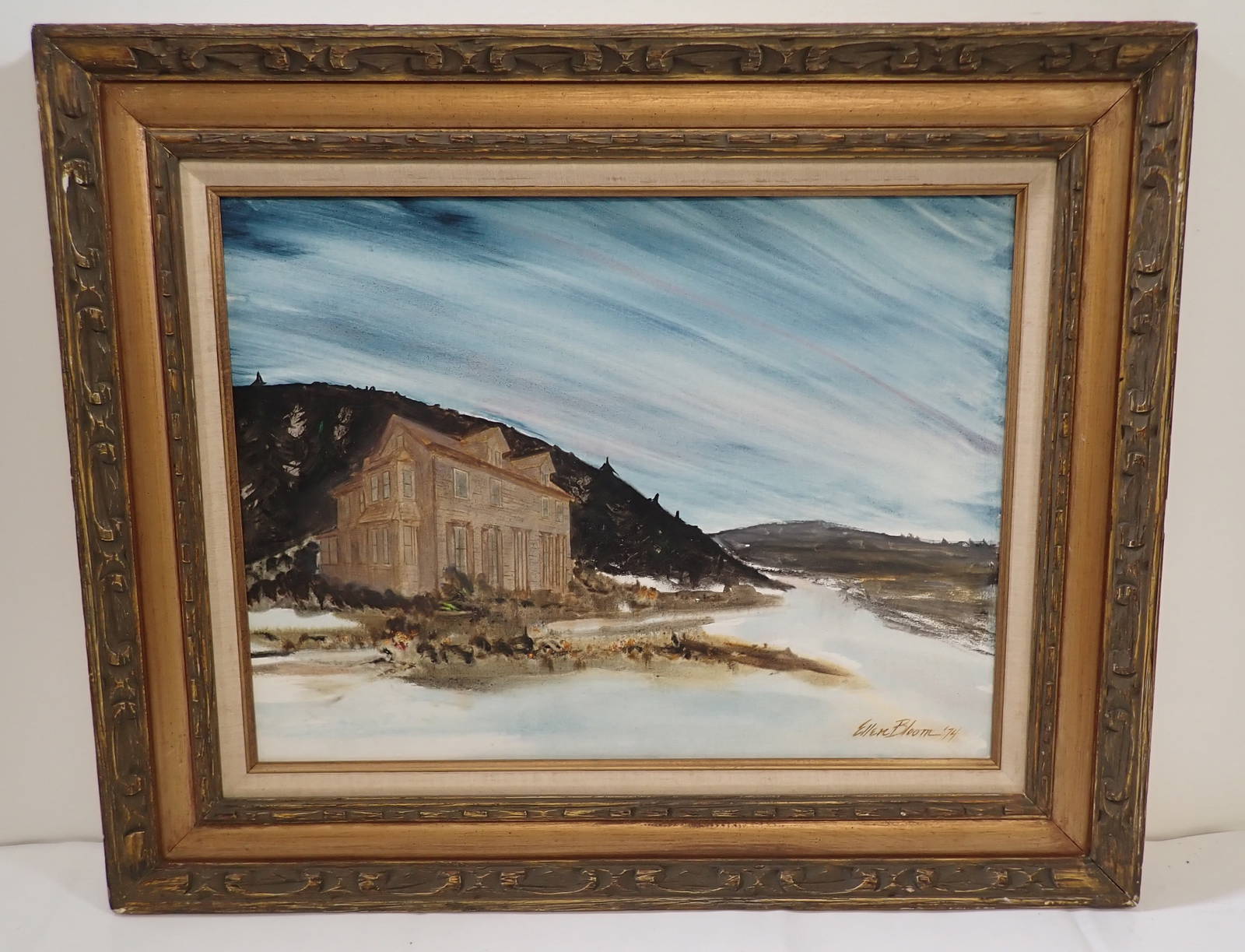 1974 Ellen Bloom Oil On Board Painting Auction