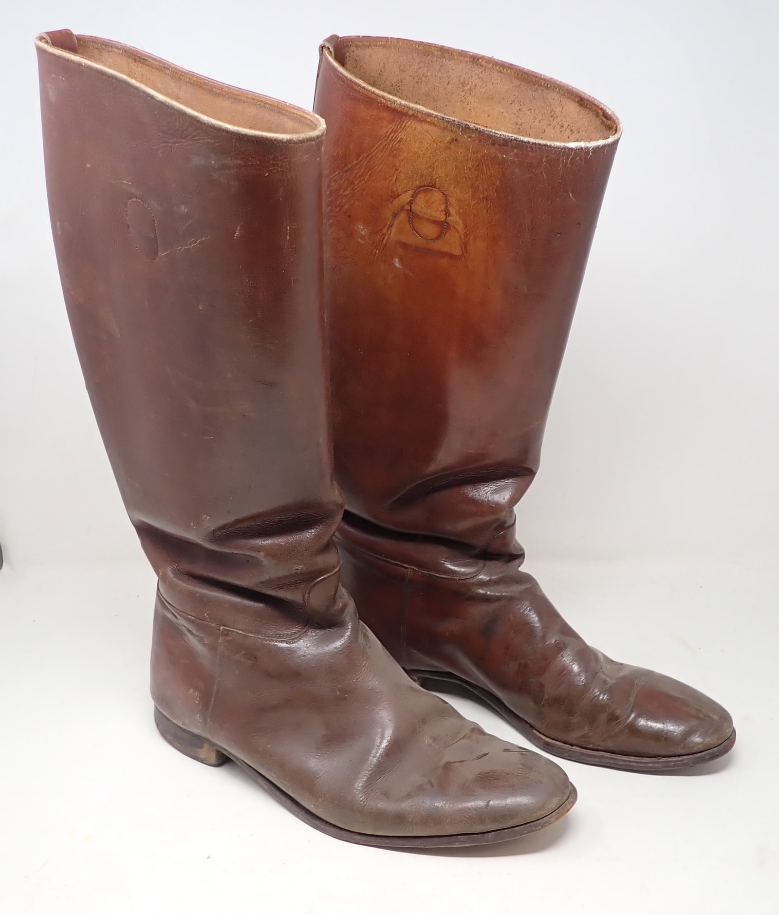 Vintage Boots: Approx 12" long and 17" tall